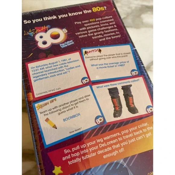 Buffalo Games Trivia Game Multicolor Like Totally 80s Pop Culture Retro Sealed - Picture 5 of 5